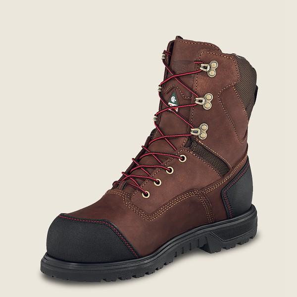 Botas de Seguridad Red Wing Hombre Marrom/Negros - Brnr Xp - 8-Inch Waterproof Csa Toe - 164-ALBDVS